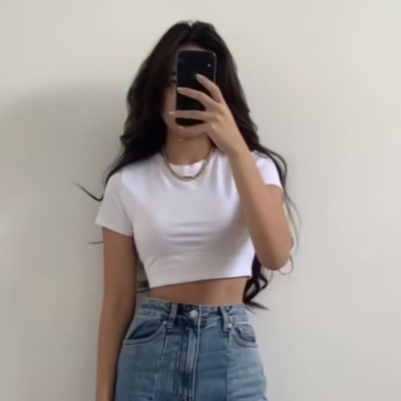 CROP TOP BAND WHITE I CROP TOP POP ROCK I CROP TEE I Y2K STYLE VINTAGE SLIMFIT AESTHETIC Atasan Wanita Kaos 4