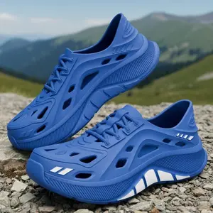 Golden&ToeSpot Sepatu Kasual Pria Biru Desain Berlubang dengan Ventilasi yang Baik Tahan Lama Tidak berbau Nyaman Digunakan Sehari Hari Ringan dan Soul Tahan Aus untuk Aktivitas Sehari Hari yang Nyaman 202601035234