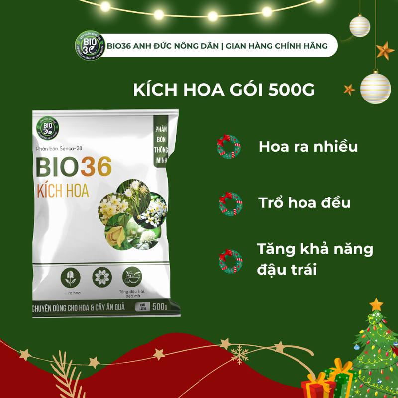  Phân Bón BIO 36 Kích Hoa- Hoa Trổ Đồng Loạt Tăng Khả Năng Đậu Trái gói 500g 