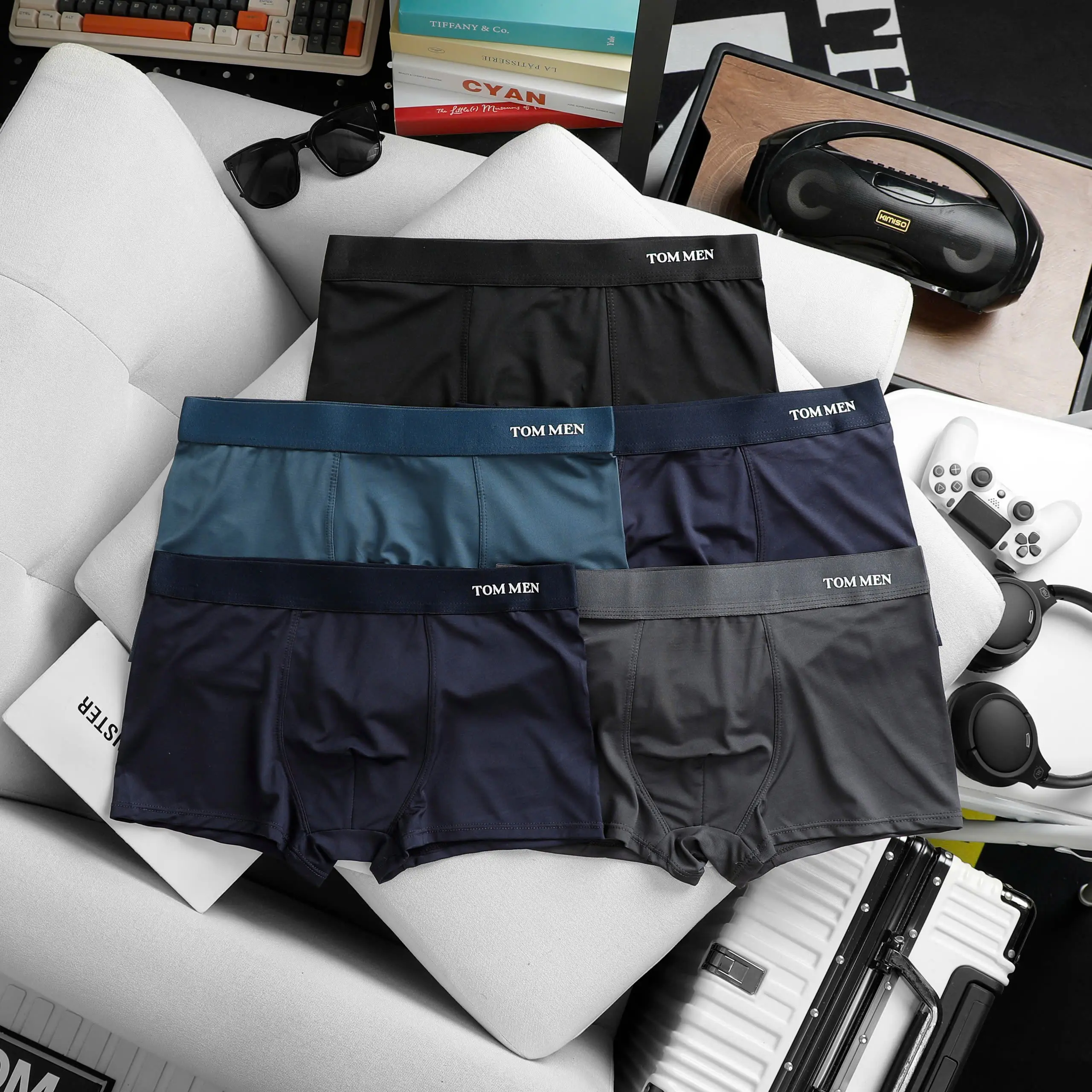Combo 5 Quần Sịp Nam Boxer, Quần Xì Nam mềm mại thoáng mát, thấm hút mồ hôi tốt, Quần Boxer Nam cao cấp TOMMEN in Nổi mẫu mới 2025 top4 ( che tên sản phẩm khi giao )