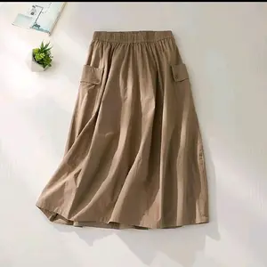 Rok Kargo Saku Depan 7/8 Bahan Tebal Wanita Panjang Cewek Stylish