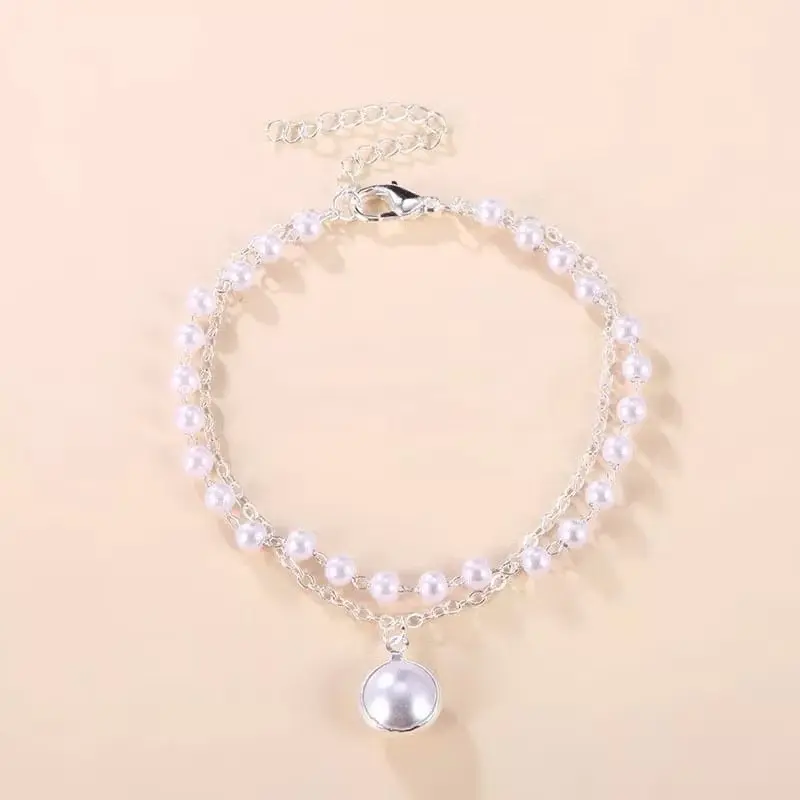 Gelang Mutiara Perak Korea dengan Desain Elegan