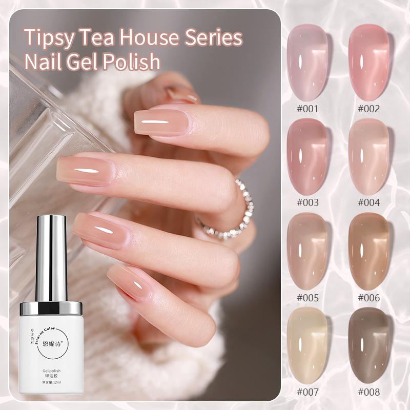  Gel Sơn Móng Tay Nhà Trà Tipsy Bộ 9 Màu Phổ Biến Năm 2025 Màu Thạch Ngọc Trà Bong Bóng Trắng Sơn Gel Móng Tay Yêu Cầu Đèn Làm Móng Để Khô 