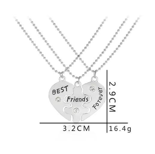 3pcs Kalung Persahabatan Best Friends Forever Hadiah Perempuan Perhiasan 3