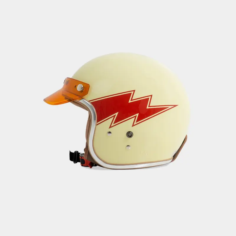 CRSL Racer Helmet Cream I Helm Motor Retro Vintage I Headwear Hat I Pelindung Kepala I Helmet Rider Motorcycle I Bogo Unisex Pria Wanita 2