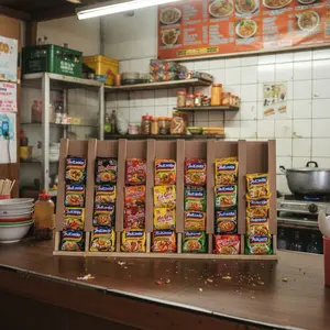 Rak Mie Instan Display 6 Slot Multifungsi untuk Mie Instan