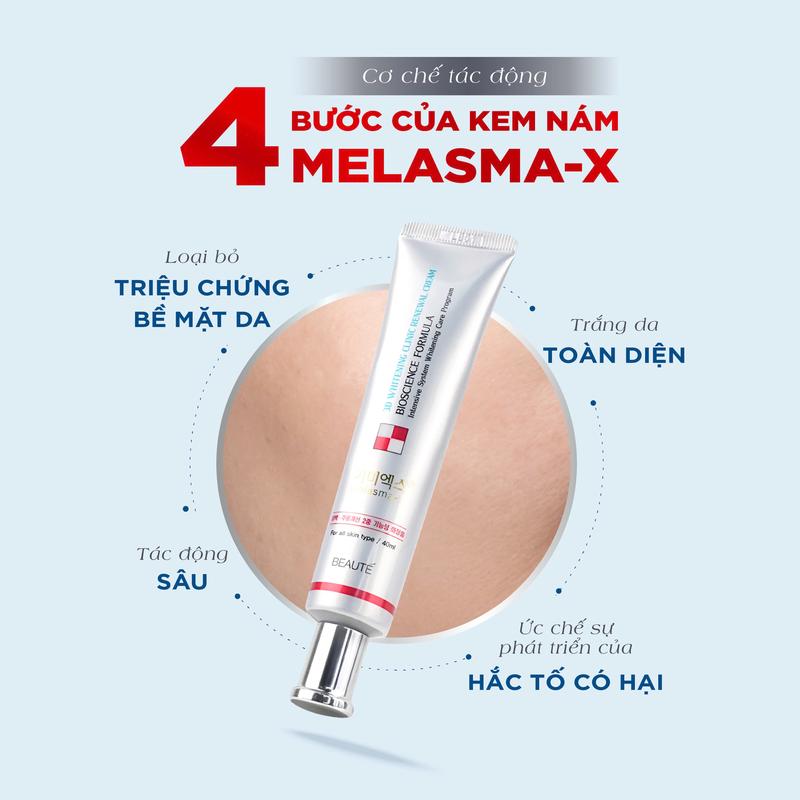 Kem mờ nám Melasma-X 3D Whitening Clinic 40ml mờ nám sạm, dưỡng trắng Nhập Khẩu Chính Hãng Làm Đẹp Da Chăm Sóc Da kem trị nám Nữ Skincare 4