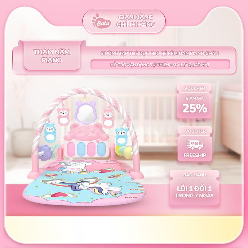 Thảm Thể Dục Piano Cho Bé, Đàn Piano Chân – Đồ Chơi Phát Triển Cho Bé Từ 0-6 Tháng