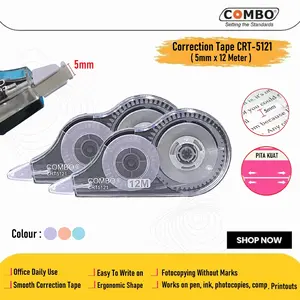 Correction Tape 12 Meter / Stipo Tipex Kertas / Pita Koreksi CRT-5121 / Pen Correction / Pita Koreksi / Tipex Pita