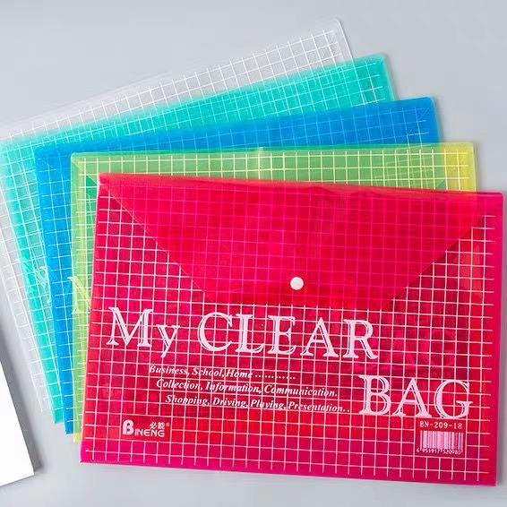 A4 Button File Folder File Bag Office Document Folder Studen - TikTok ...