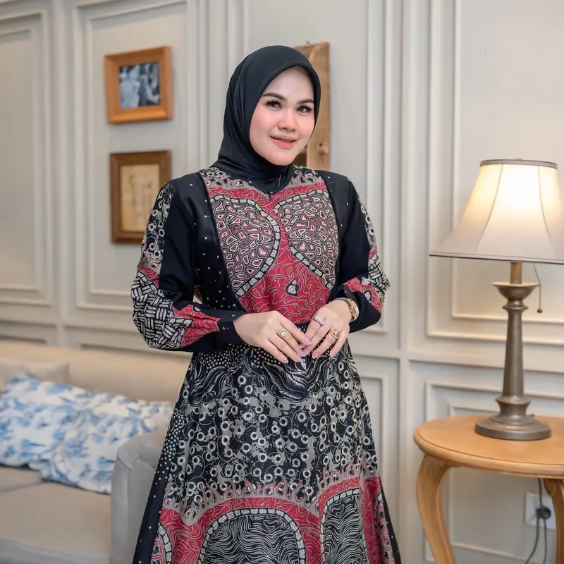 Gamis Batik Kekinian Cantik Gamis Batik Wanita Busui Terbaru Gamis Gamis Pesta 2