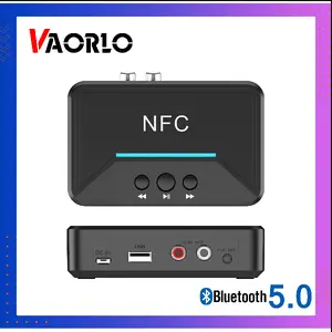 VAORLO Audio Bluetooth 5.0 Receiver NFC Stereo Kit Speaker AUX RCA USB BT200 Material Plastik Frekuensi 10 Hz - 20 KHz Impedansi 75 Ohm Rasio Suara 110 dB