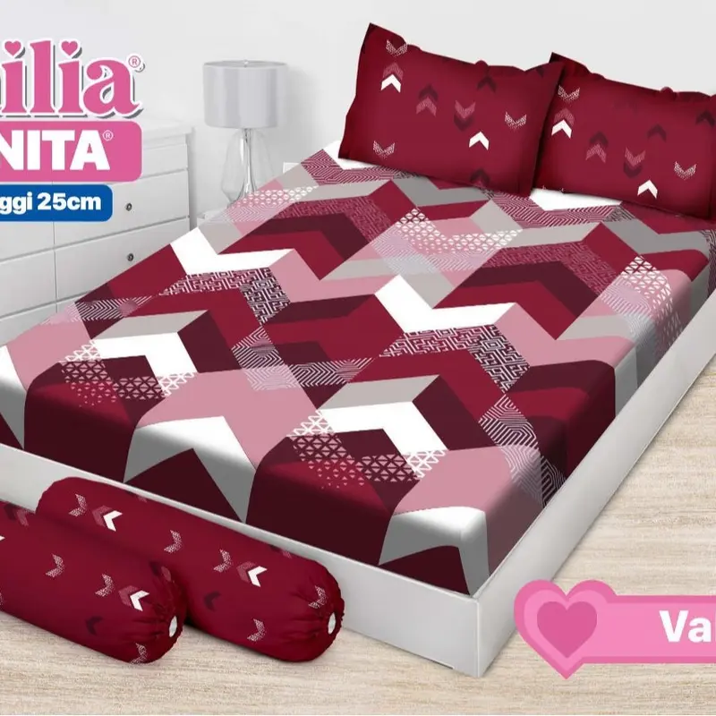 Sprei Bonita Emilia 180X200 Bantal 4 King Size No. 1 mix motif modern 7