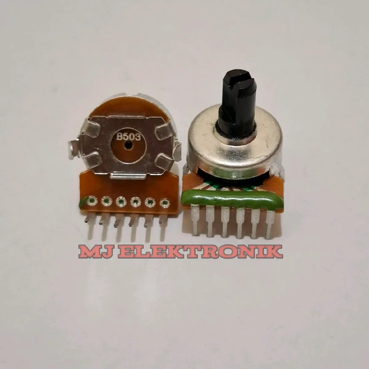 Potensio Stereo Tekuk 6 Pin 50K Tiang Pendek B503 50K Volume Mixer Amplifier