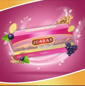 JUARAN Serbuk Ginseng Herbal Original BPOM Isi 5 Sachet Multivitamin & Energi Rasa Anggur Halal 75 Gram