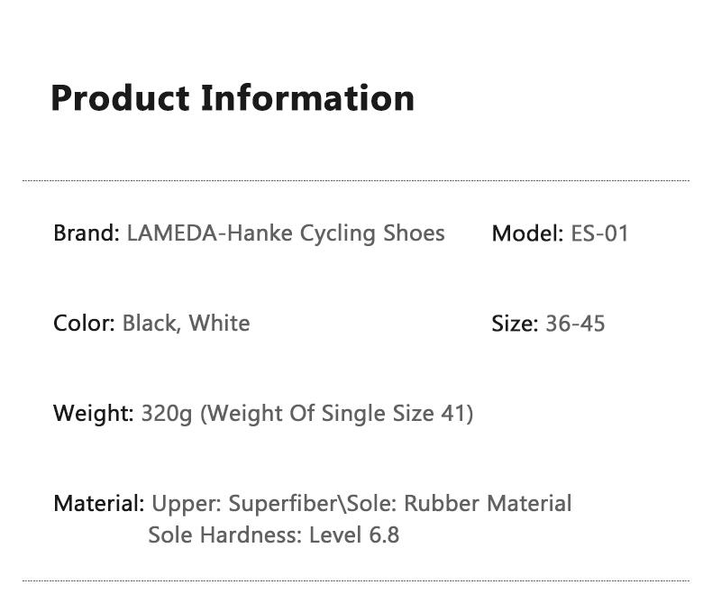 Product Introduction of LAMEDA New Cycling Professional Shoes Men Rubber Sole Bicycle Shoes Microfiber Upper Road Bike Unlocking Shoes 21