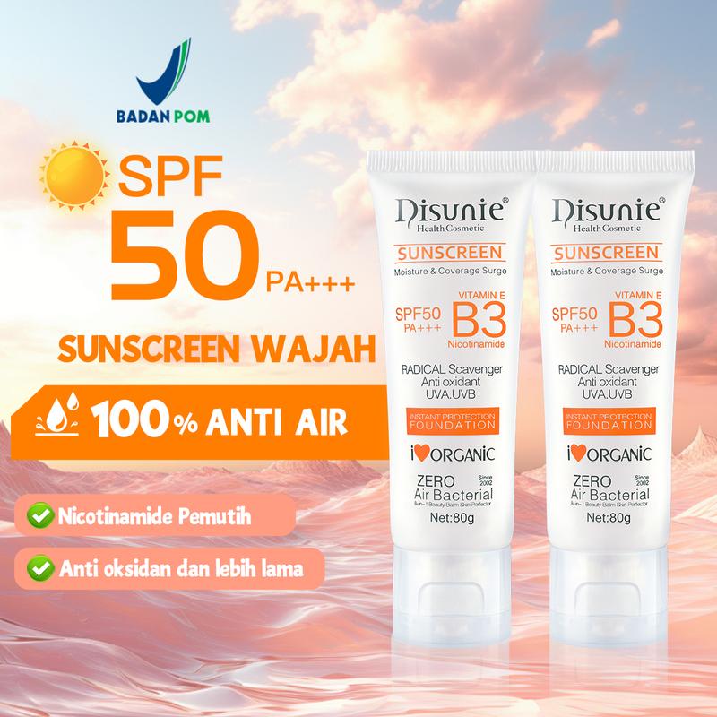DISUNIE Krim Sunscreen Wajah SPF 50 PA BPOM Waterproof Double disunie-krim-sunscreen-wajah-spf-50-pa-bpom-waterproof-double