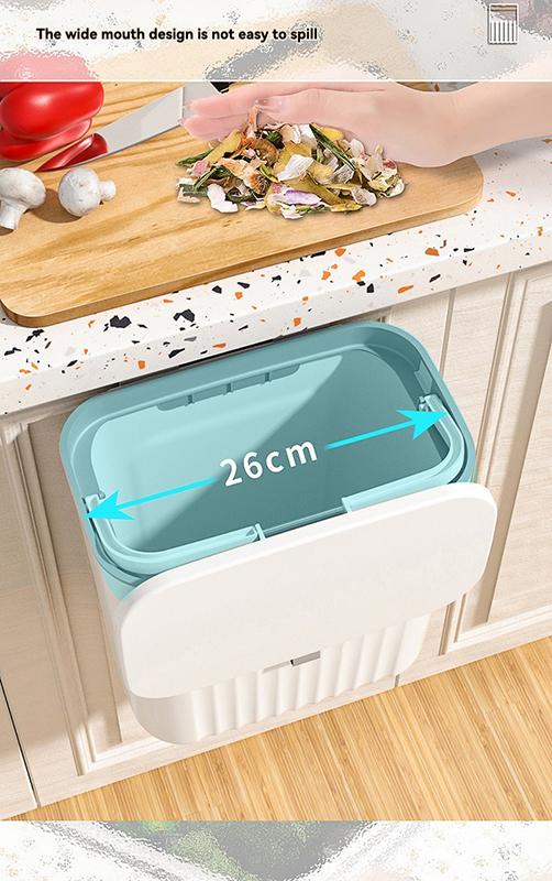 Product Introduction of SG New Design Wall-Mounted F Kitchen Bathroom Large Capacity rubbish bin rubbish bag trash bin dust bin with lid 5