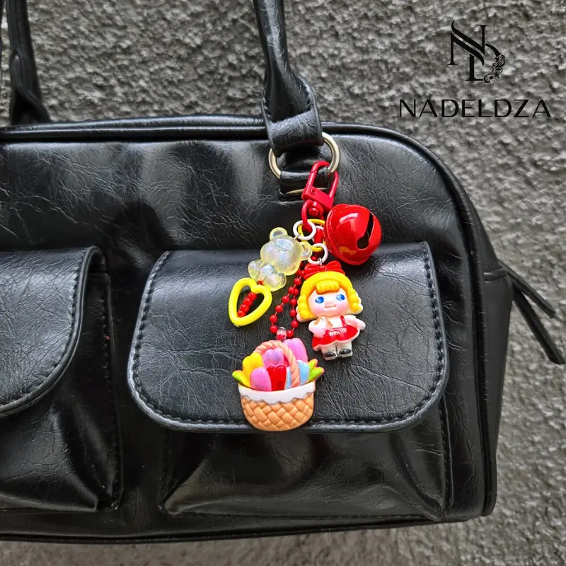 Nadeldza Bag Charm Mini Strap Karakter Princess Magi Bunyi Lonceng Glow in The Dark/ gantungan Ts HP Karakter Glow in The Dark 7
