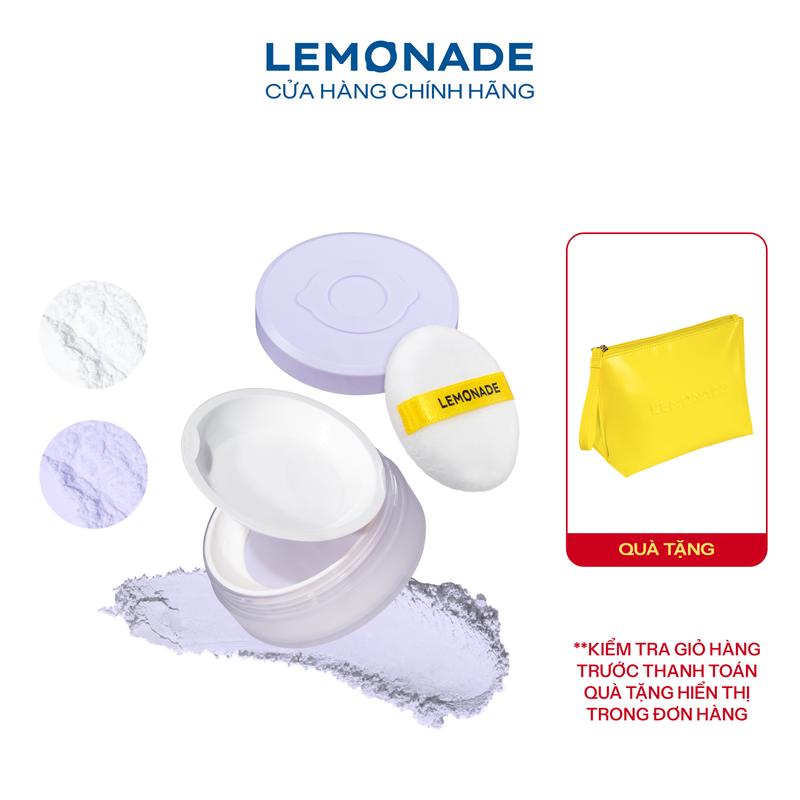 [MUA 1 TẶNG 1] MUA 01 Phấn phủ mỏng nhẹ kiềm dầu thuần chay chống nắng Lemonade Supermatte No Makeup Loose Powder 9g TẶNG 01 Túi makeup đa năng