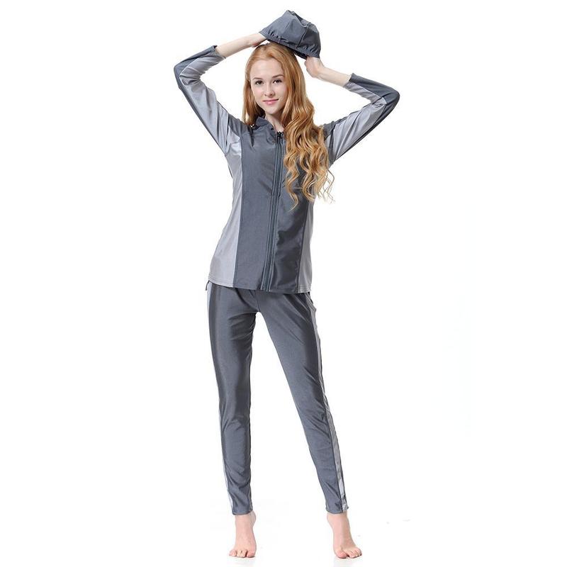 Product Introduction of New Muslim Three-Piece Swimsuit Middle East Swimsuit 1
