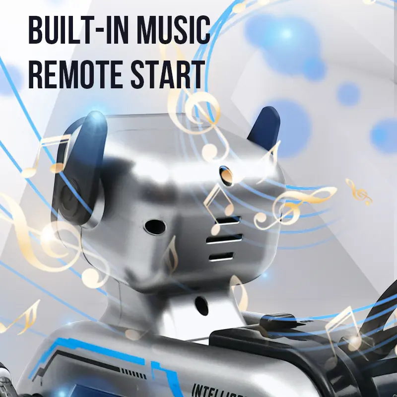 【Robot Dog】+Mainan Robot Mobil Listrik Mainan Remote Control Ganda Anjing Robot Pintar Anjing Mainan Anjing Mekanis Aksi Delapan Roda Toys 3