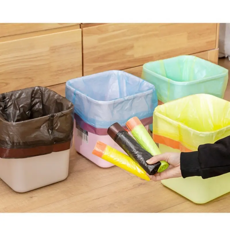 Túi Đựng Rác Dây Rút Tự Động, Dày Dặn, Dùng Trong Gia Đình Và Nhà Bếp, Dùng Một Lần, Túi Đựng Rác 2