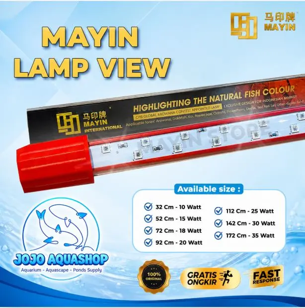 MAYIN VIEW Lampu LED Aquarium Akuarium ikan Arowana Arwana Koi Koki Lampu Celup