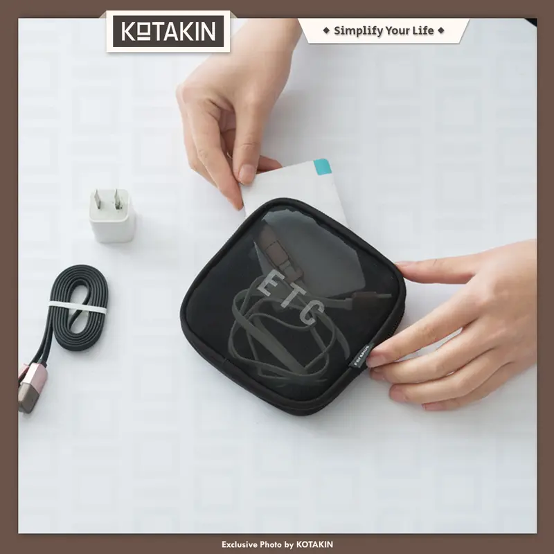 KOTAKIN Tas Make Up Pouch Travel Washbag Kosmetik Organizer Jaring Penyimpanan Multifungsi 3