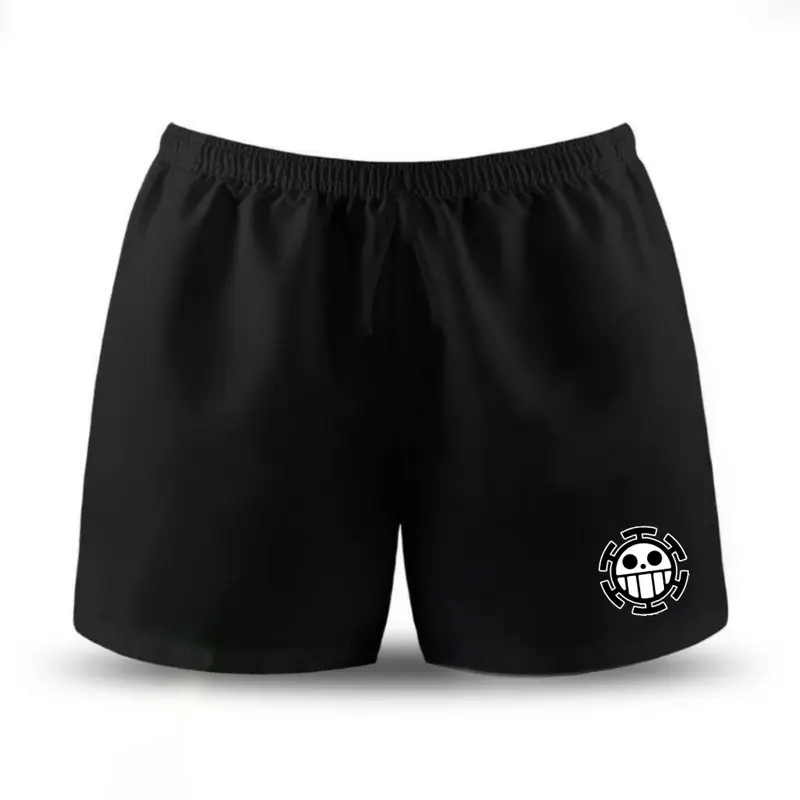 Celana Pendek Boxer Pria dan Wanita untuk Olahraga Harian Santai basic Hitam Motif Keren 4