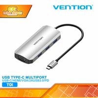 Gambar VENTION Multiport 6-in-1 Docking Station VGA HDMI USB 3.0 Metal Body USB Type-C - TOIHB dari Techno Computer Bali Kota Denpasar 1 Tokopedia