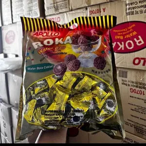 Apollo ROKA 300gr isi 50pcs exp 2027 chocolate wafer ball terbaru