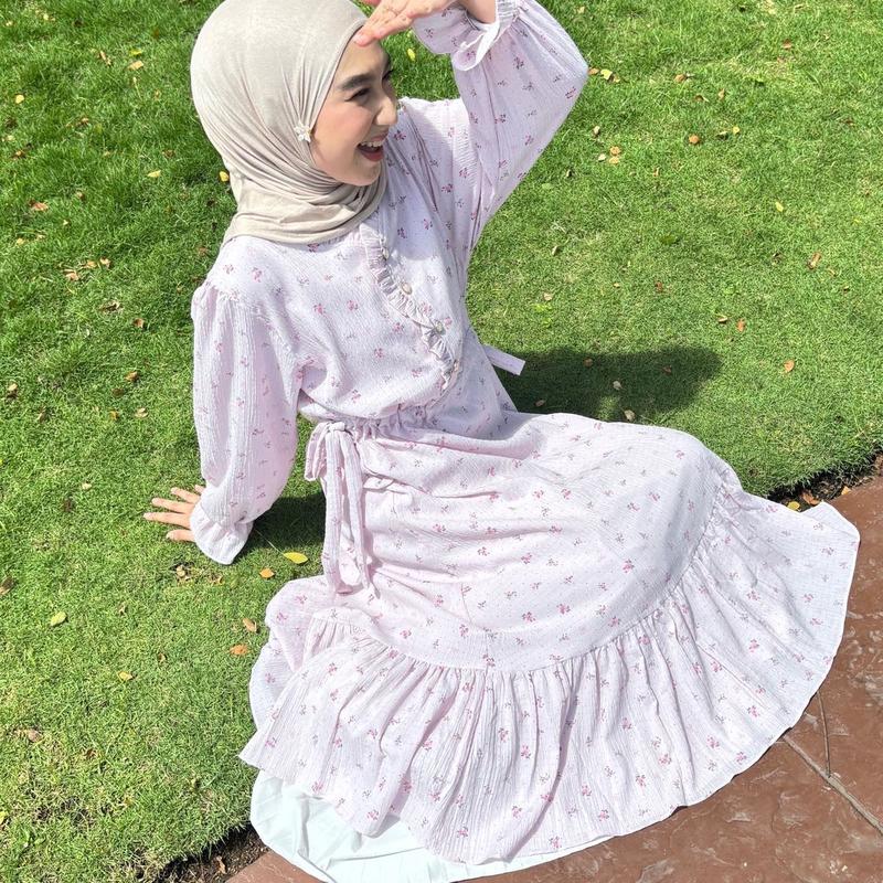 Rose blossom dress | Tunik Korean style | Dress motif bunga | Dress floral 9