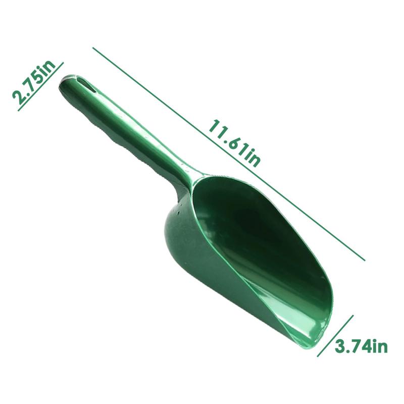 1x Green Plastic Garden Shovel Lightweight Garden Scoop Soil Shovel Gardening Tool Great for Soil, Compost, Planting Digging, Moving Tool, Dry Food and Cat Litter Scoop DESCRIPTION: 1x Garden scoop is Great for Soil, Compost, Planting Digging, Moving 3