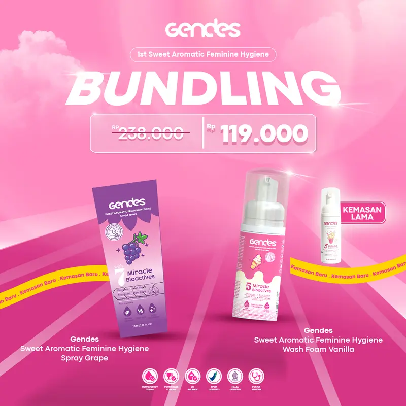 { DISKON UP TO 70% KHUSUS LIVE } Gendes Promo Bundling Sweet Aromatic Wash Foam & Spray 7 Miracle Bioaktives 3