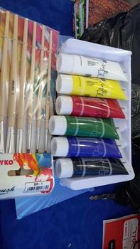 Product Review of Cat Akrilik Set 6 / Acrylic Paint Set Maries 30 ml Warna Dasar from M**k a**a 1