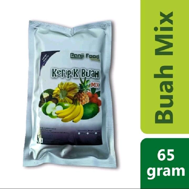 Keripik Buah Mix Kualitas Ekspor Panji Food kemasan ekonomis 65gram Snack Kerupuk Kering Cemilan 0