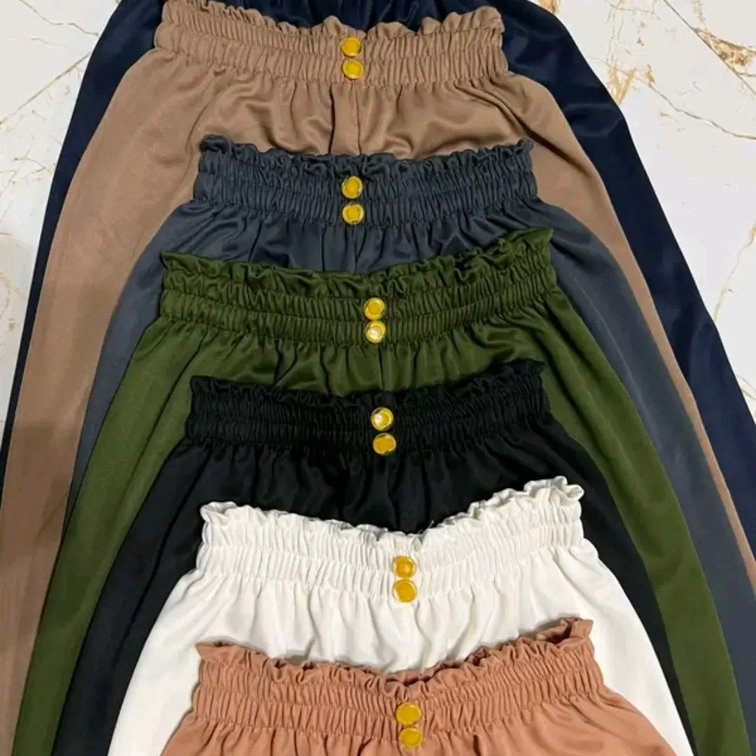 100rban dapat 6pcs celana kulot panjang scuba premium wanita dewasa pinggang karet melar fit to XL tebal variasi bawahan