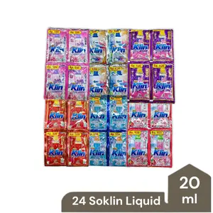 Soklin Liquid Detergen Cair 24 Sachet x 20ml