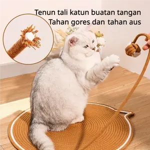 [COD]Cat Scratch Mat Pet Sleeping Mat For All Season Durable Anti-scratch Pad Cat Wear Resistant Artifact  Mat for Indoor Cats Cotton Rope Anti-scratch Claw Grinding Pad Cats Scratch Mat for Wall