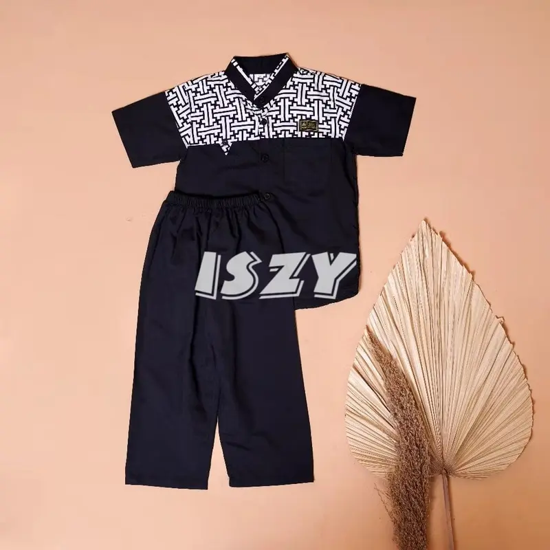 SETELAN BAJU KOKO FALCON BUSANA MUSLIM ANAK LAKI-LAKI SIZE S-3XL LENGAN PENDEK 2