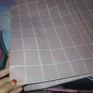 R407 Taplak Meja Anti Air Motif Kotak-Kotak Bahan PEVA