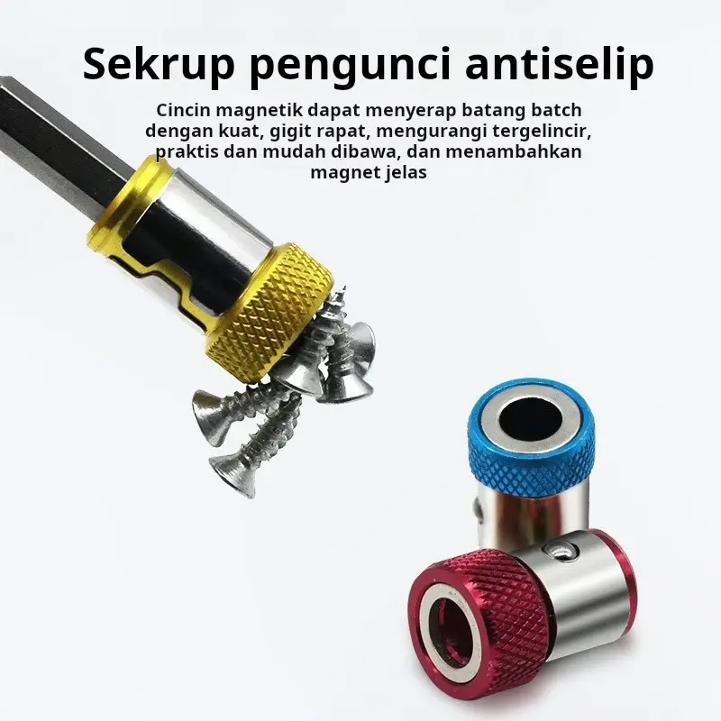 Lingkaran Magnetik yang KuatCincin Magnetik yang KuatCincin Magnetik Ganda Plus MagnetAlat Obeng Listrik Obeng Set Magnetik Bit