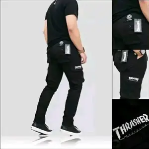 DISKON CELANA DEWASA CARGO PANJANG MURAH Kain Pria Distro Army Cream Grey Hitam