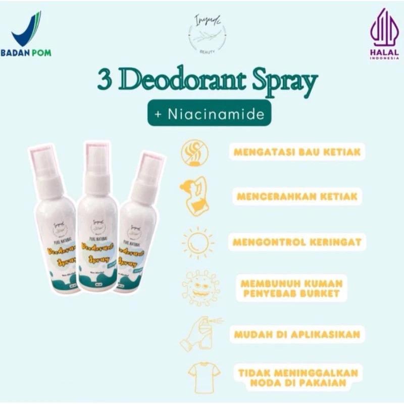 ￼[Isi 3 Botol] Inyudi Deodorant Spray Original Penghilang Bau Badan Pemutih Ketiak Deospray 0