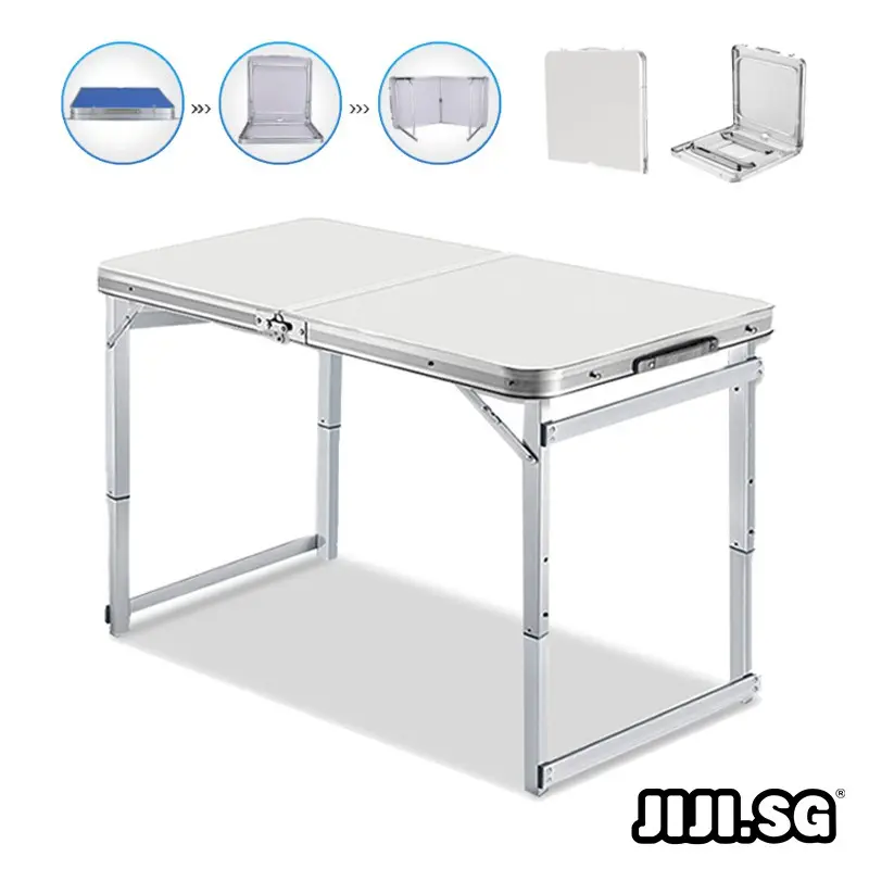 (JIJI SG) PORTABLE ALUMINIUM FOLDING TABLE Outdoor | Foldable Table | Fold  | Office  | Furniture