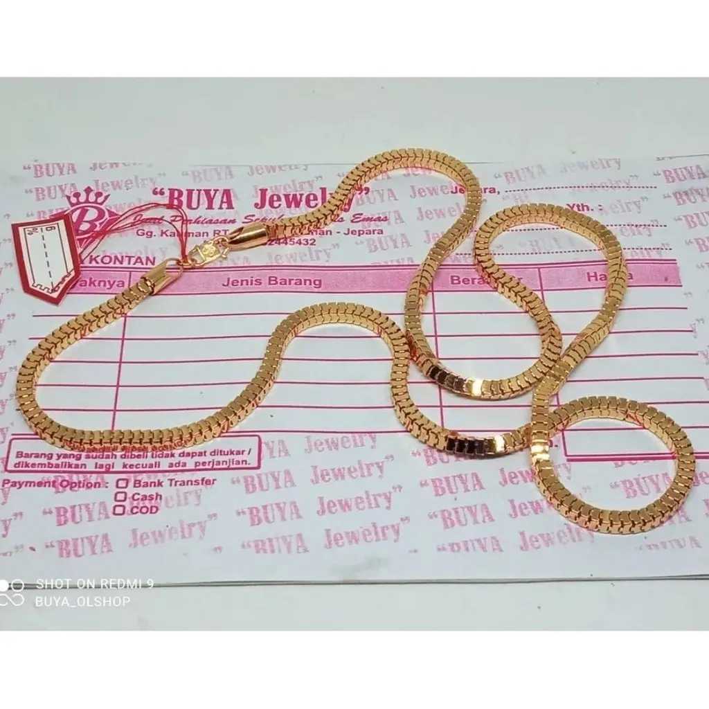 BISA DIJUAL LAGI virallll kalung Milano kaca 50cm emas 999 awet tahan lama perhiasan wanita anti luntur Ori DAPAT SURAT