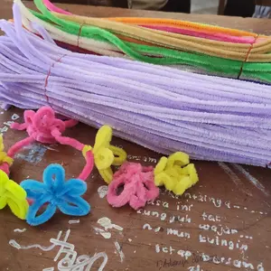 Leletoys Diy Kerajinan Tangan 100 Pcs 30cm Kawat Bulu Mercy Tebal Mix Mix Warna Kawat Bulu Pipe Cleaner Mainan Anak Craft