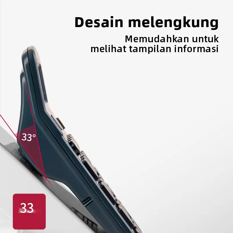 Deli Desktop Calculator / Kalkulator Meja 12 Digit Dual Power Layar LCD TE837C 3