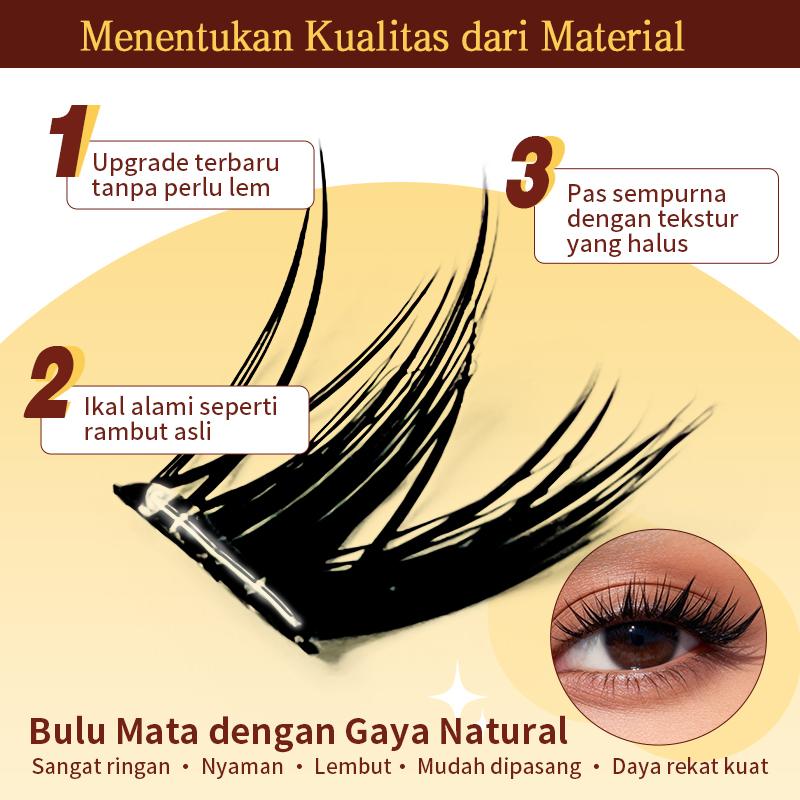 HOHOISYOU 100PCS Kemasan Besar dengan Isi yang Banyak Bulu Mata Palsu Tanpa Lem - Model Kelinci Imut, 9-15mm, 3D Volume, Dapat Digunakan Ulang, Nyaman & Alami untuk Pemula - Day, Remover HOHOISYOU 100PCS Kemasan Besar dengan Isi yang Banyak Bulu Mata Palsu Tanpa Lem - Model Kelinci Imut, 9-15mm, 3D Volume, Dapat Digunakan Ulang, Nyaman & Alami untuk Pemula - Day, Remover